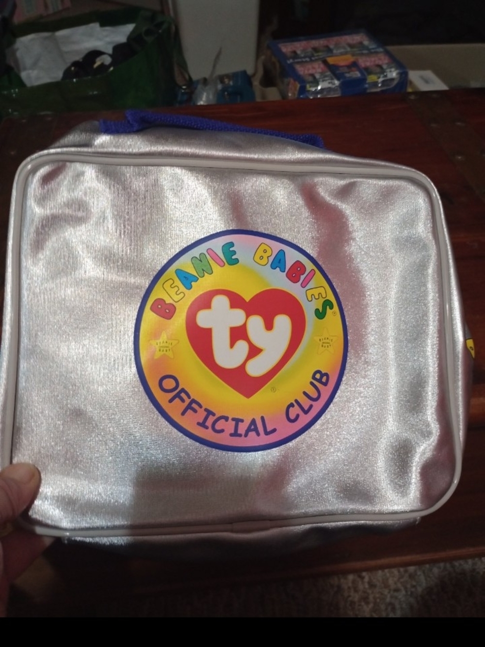 Ty Silver Beanie Babies Official Club Lunch Tote with Colorful Logo